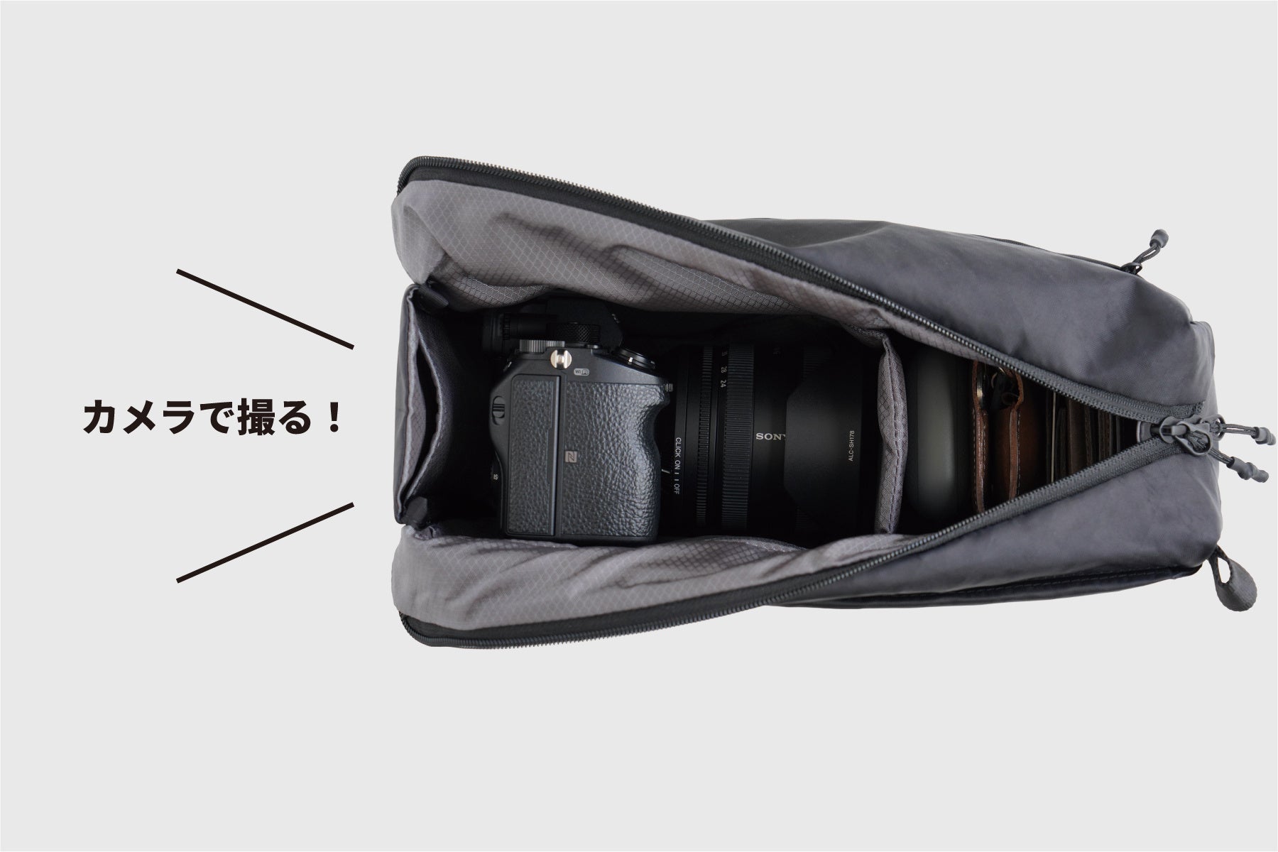 ULYSSES、カメラと日用品をコンパクトに収納する容量4Lのボディバッグ「+C SLING・M(4L)」を発表｜+C SLING・M(4L)の主なスペック（7枚目）