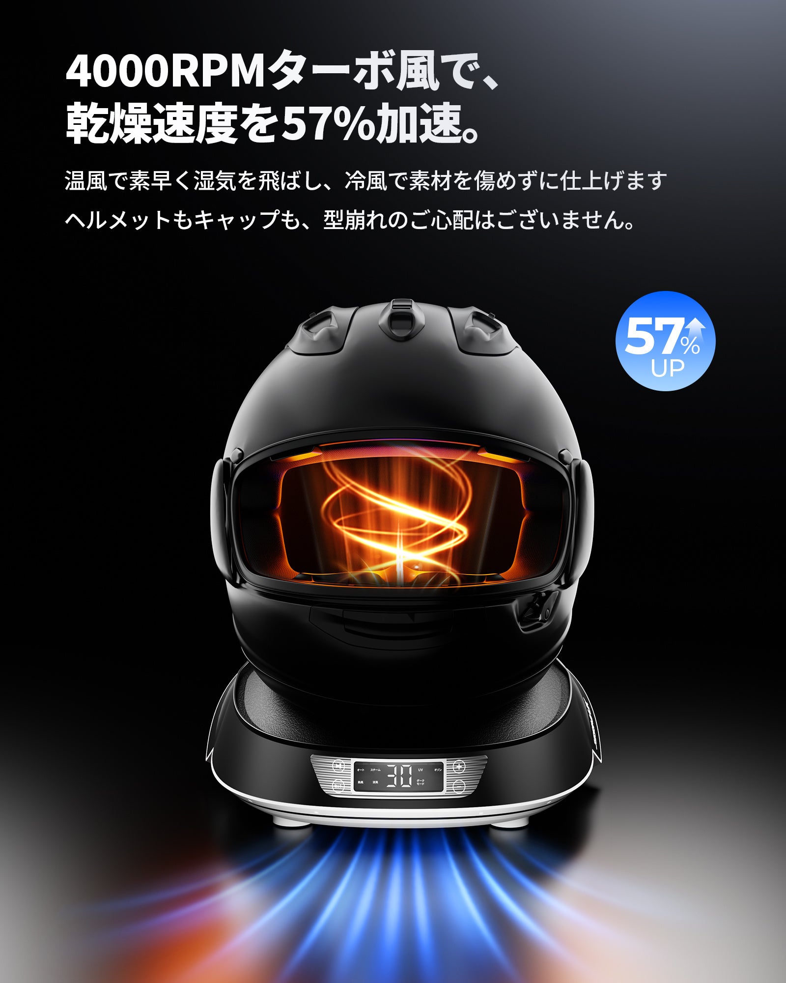 JESIMAIK、スチームとUV-Cでヘルメットをケアする消臭乾燥機「A3S」を発売｜4,000RPM高圧ターボファンによる乾燥効率の向上