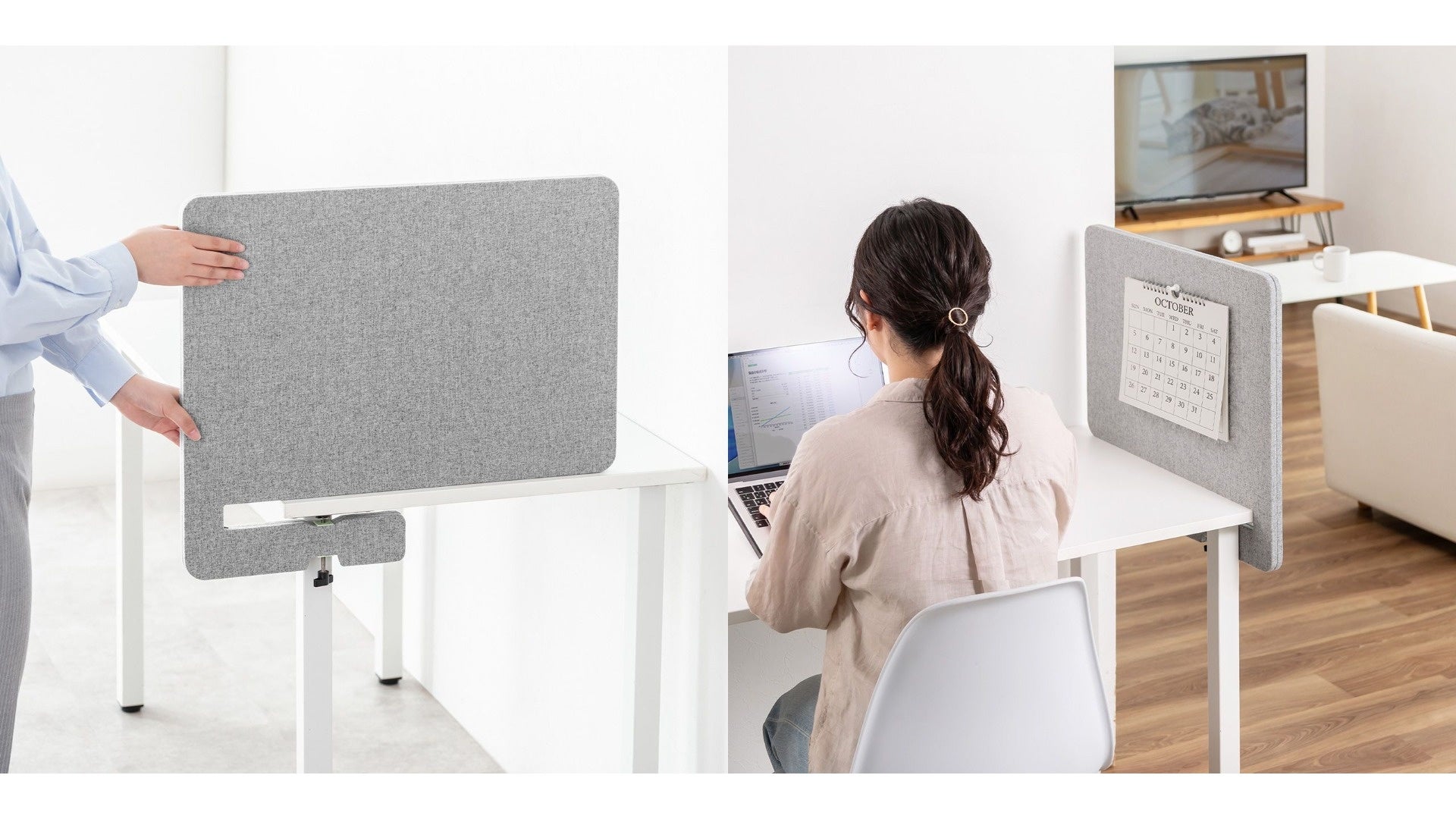 サンワダイレクト、周囲の視線を遮るフェルト製デスクトップパネル3種を発売｜サンワダイレクト デスクトップパネルの主な特徴