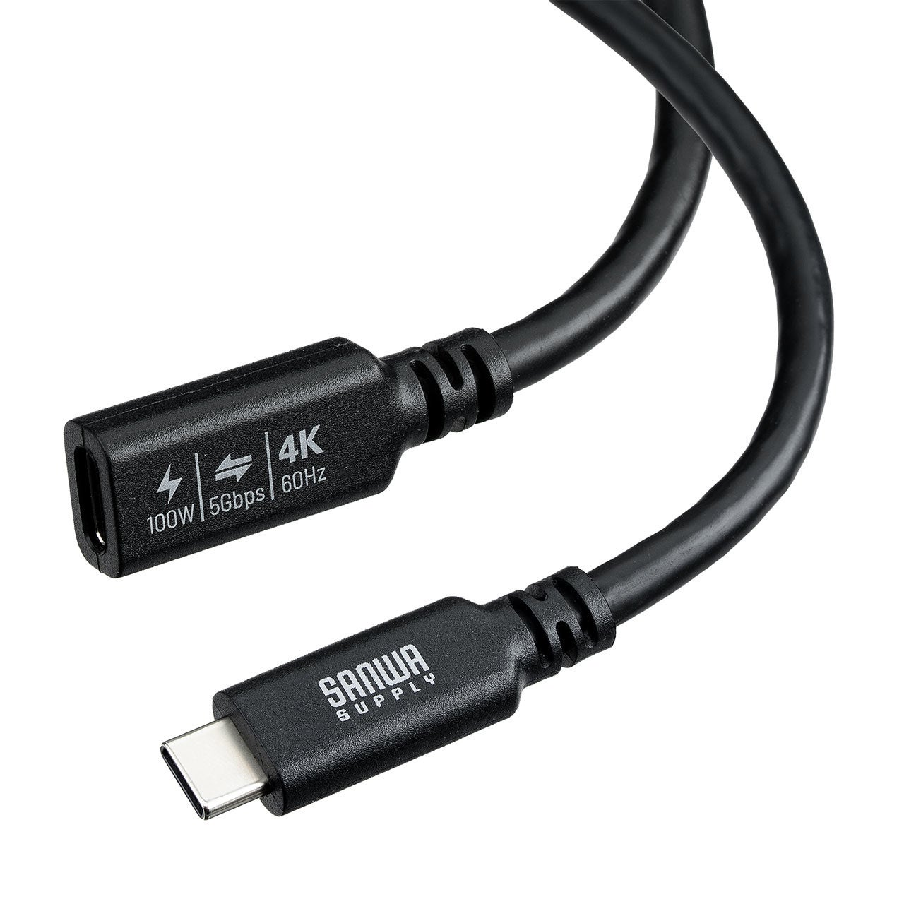 サンワダイレクト、最大100W給電や4K映像出力に対応したType-C延長ケーブル2種類を発売｜最大100W給電や4K/60Hz映像出力に対応（6枚目）