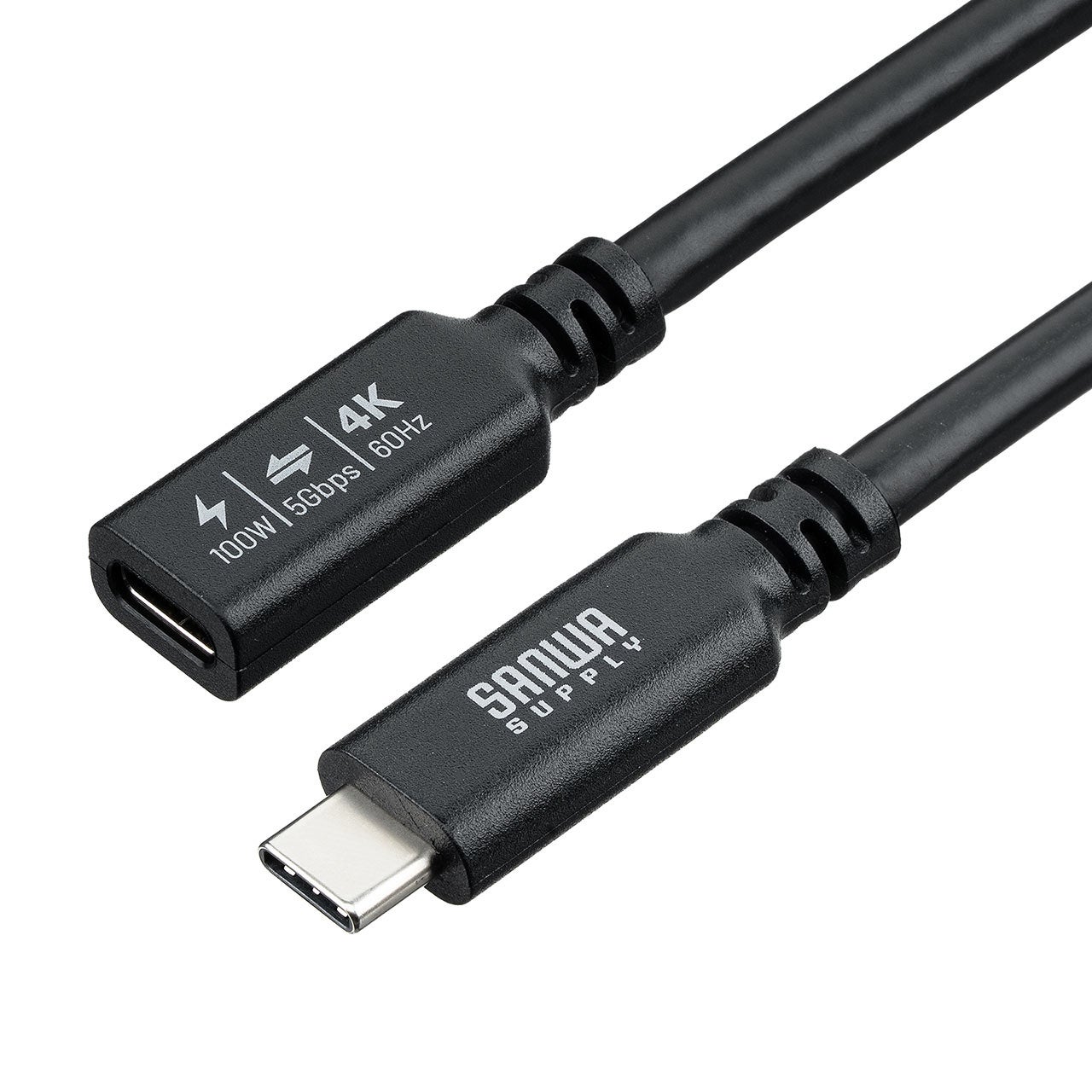 サンワダイレクト、最大100W給電や4K映像出力に対応したType-C延長ケーブル2種類を発売｜USB Type-C接続を手元へ手軽に延長