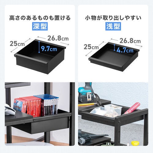 サンワサプライ、作業台と収納を1台にまとめたデスク下収納ワゴンを発売｜ラインナップと価格（10枚目）