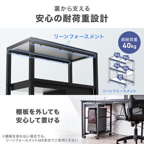 サンワサプライ、作業台と収納を1台にまとめたデスク下収納ワゴンを発売｜ラインナップと価格（11枚目）