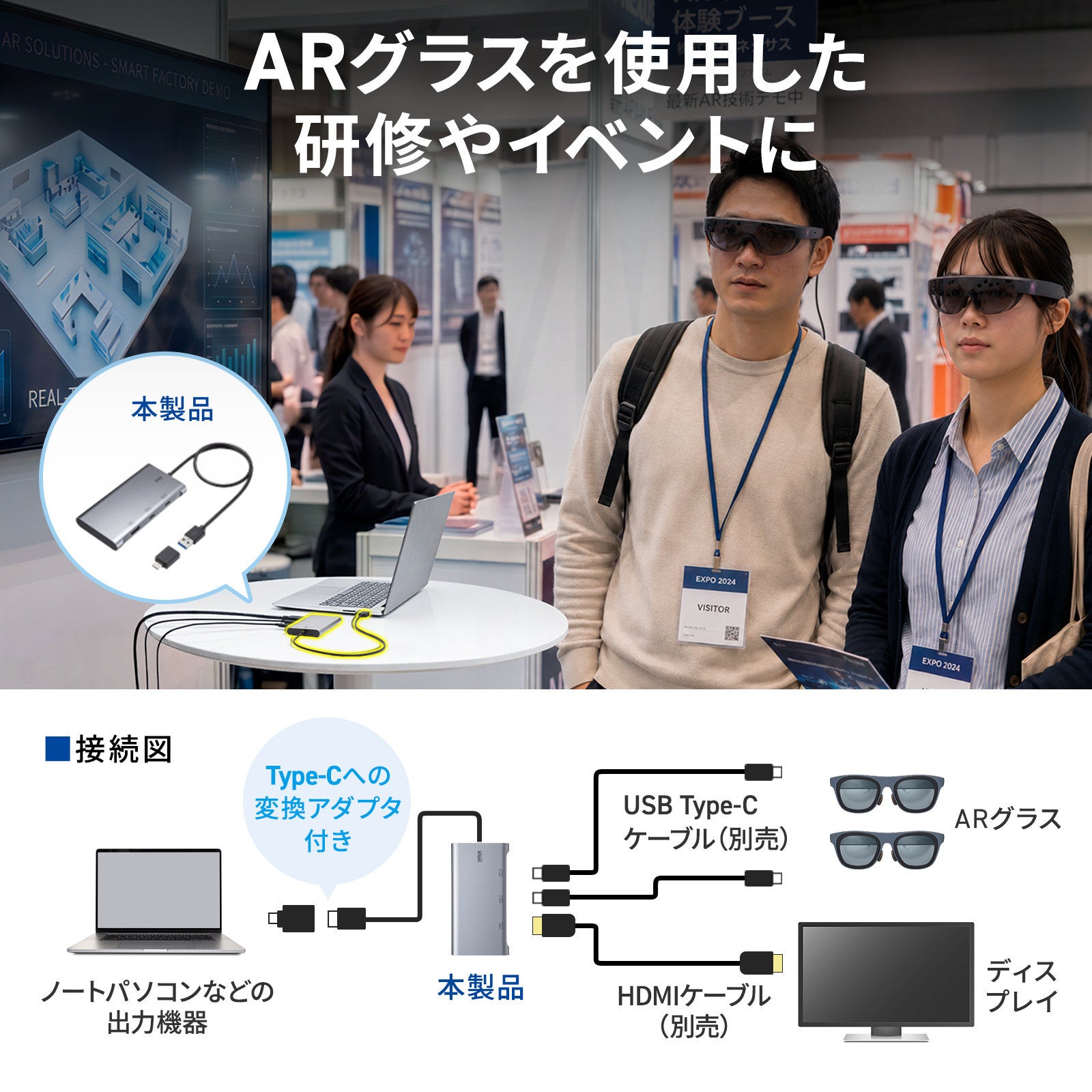 サンワサプライ、Type-Cケーブル1本で最大3画面同時出力できるUSB映像変換アダプタを発売｜製品の仕様と価格（6枚目）
