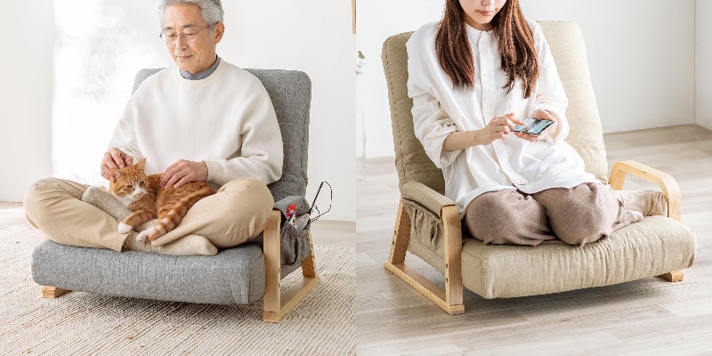 サンワサプライ、あぐらをかいてもゆったり座れる幅広座椅子「150-SNCH77」シリーズを発売｜あぐらも窮屈にならない幅約65cmのワイド設計