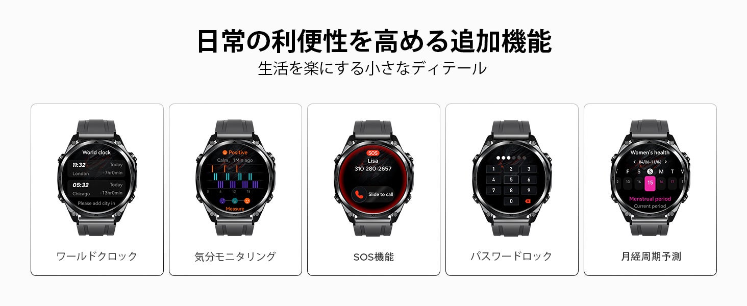 DOOGEE、1.43型AMOLED搭載のスマートウォッチ「Anywise W1 Lite」が半額の8,900円に|DOOGEE Anywise W1 Liteの主要スペック(3枚目)