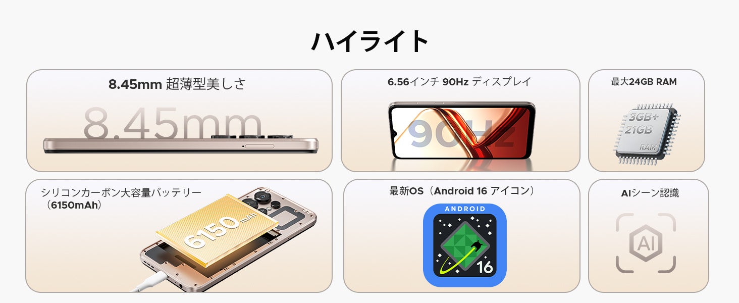 DOOGEE、6.56インチ90Hz大画面や6150mAhバッテリー搭載の「Note56X」がAmazonタイムセールに登場｜メモリ拡張と便利な機能