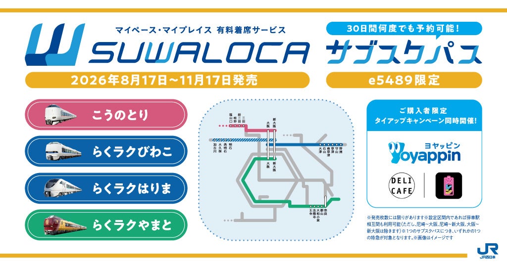 JR西日本のSUWALOCAサブスクパスと充レンが連携、パス購入者に2回無料クーポンを提供｜SUWALOCAサブスクパスと充レンの連携概要