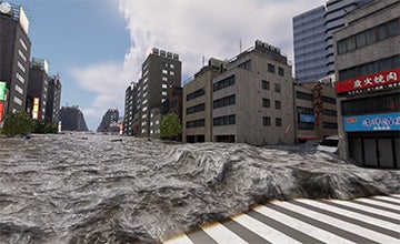 田中電気、防災訓練VRに「地震 市街地編」「津波 津波比較編」の新コンテンツを追加（5枚目）
