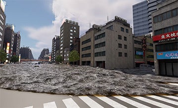 田中電気、防災訓練VRに「地震 市街地編」「津波 津波比較編」の新コンテンツを追加（4枚目）