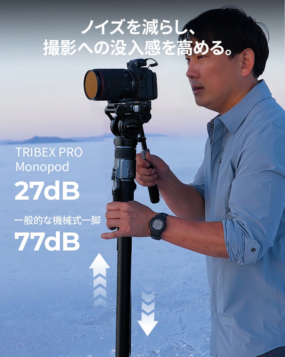 SmallRig、Potato Jetと共同開発した「TRIBEX PRO モノポッド」を発売|静音設計と運搬性に優れた構造(3枚目)