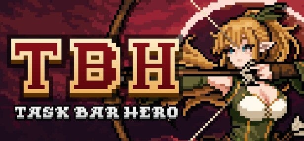 ドット絵調のタイトルロゴと弓を引くキャラクターが描かれたバナーイラスト