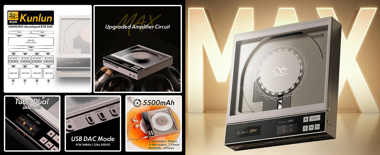 SHANLING、R2R DAC技術と新アンプ回路を採用したハイエンドポータブルCDプレーヤー『EC Zero T MAX』を発売