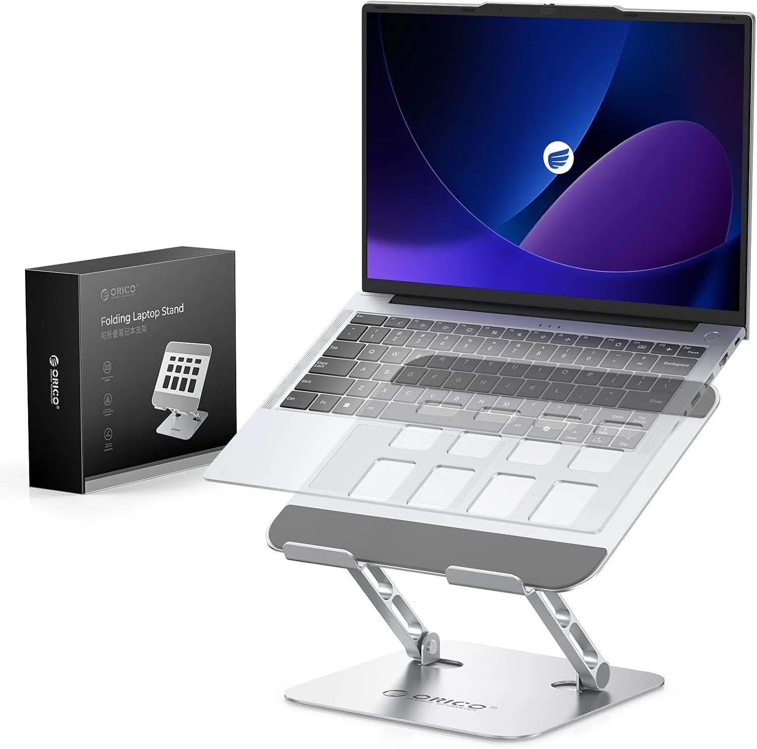 ORICO、高さ無段階調整に対応したアルミ製ノートPCスタンドを発売