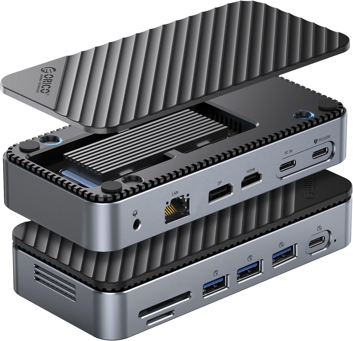 ORICO、ドッキングステーションとM.2 SSDケースを一体化した多機能ドックを発売｜主な特徴と冷却性能（3枚目）