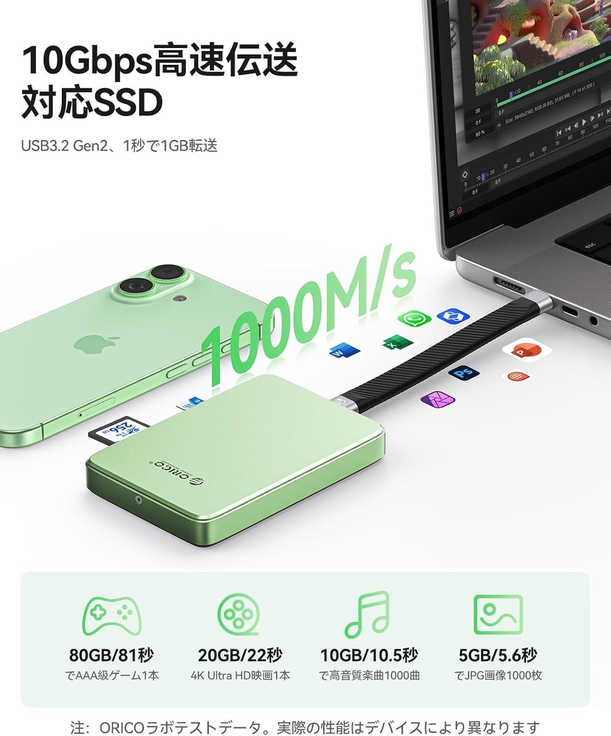 ORICO、MagSafe対応でiPhoneのProRes直接保存が可能な6-in-1 M.2 NVMeドッキングステーションを発売｜対応デバイスと放熱機構（2枚目）