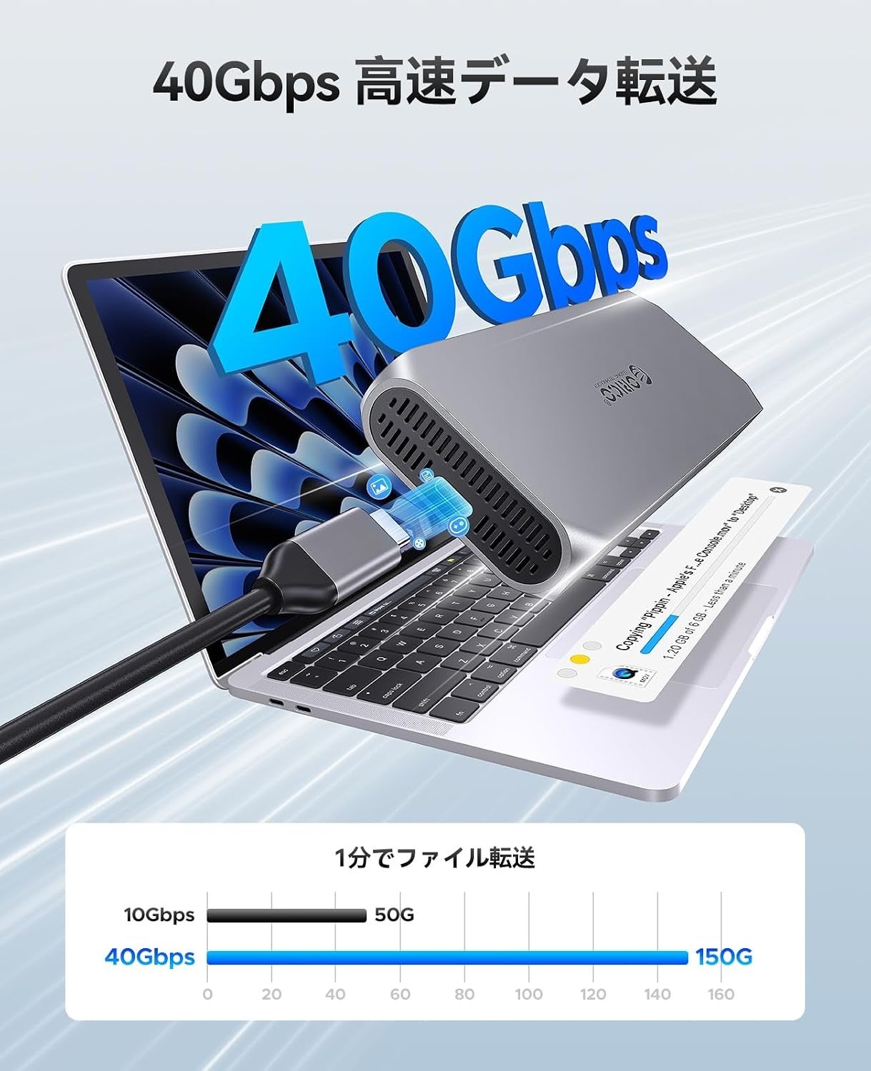 ORICO、デュアルチップ搭載でUSB4.0対応のM.2 SSDケースを発売|主な特徴と機能