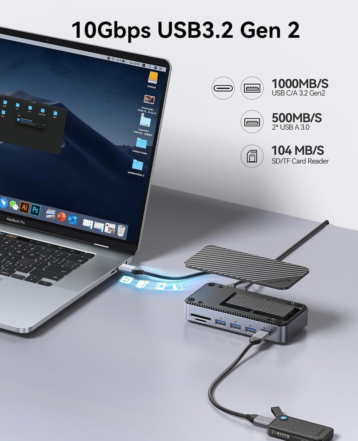 ORICO、ドックとM.2 SSD一体型の12-in-1多機能ドッキングステーションを発表｜主なスペックとキャンペーン情報（2枚目）