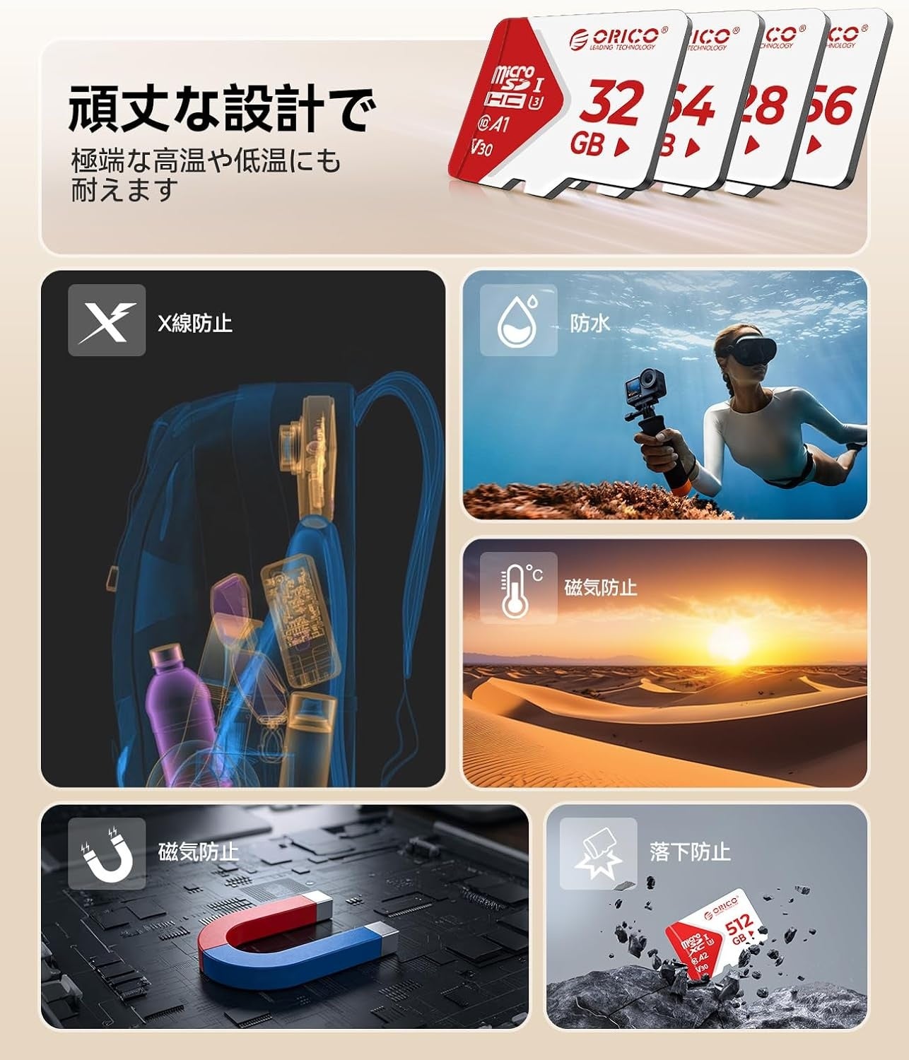 ORICO、4K UHD録画対応の高速microSDカードを発表|保証と注意事項