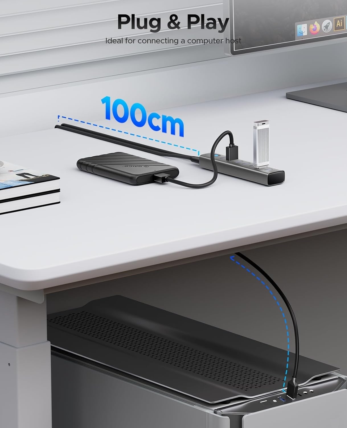 ORICO、最大5Gbps転送やType-C給電に対応する7ポートUSB 3.0ハブを発表|コンパクトな設計と優れた互換性