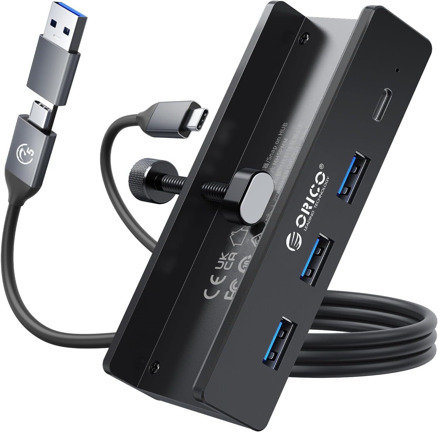 ORICO、クランプ固定式で省スペースを実現する5-in-1 USB-Cハブを発表