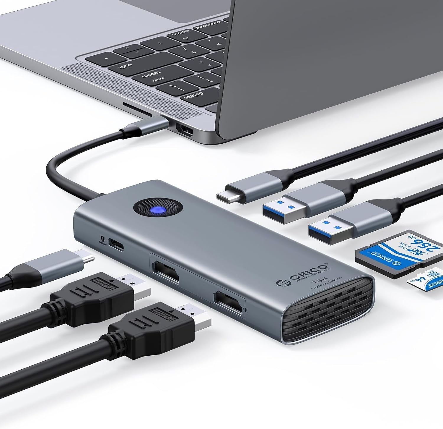 ORICO、デュアルHDMI 4K@60Hz出力対応の8-in-1 USB-Cドッキングステーションを発表