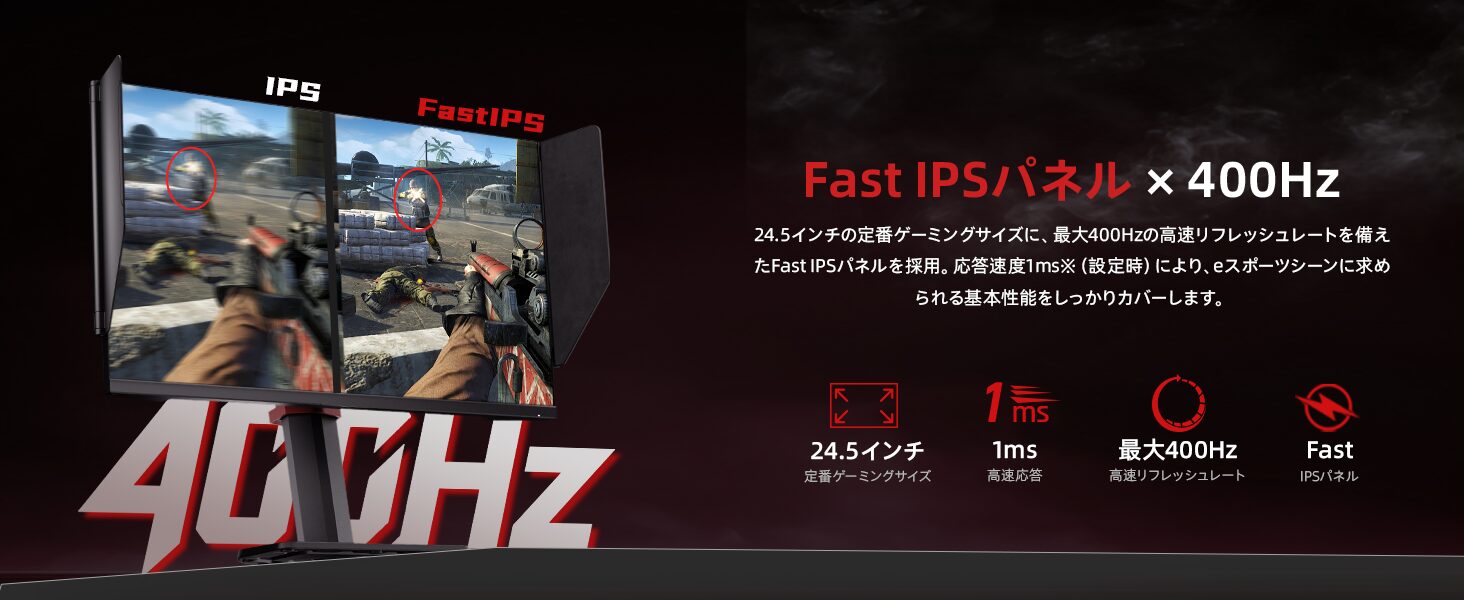 KTC、400Hzネイティブ駆動とFast IPSパネルを搭載した24.5インチゲーミングモニター「25M2 Pro」を発売｜25M2 Proの主な特徴とスペック