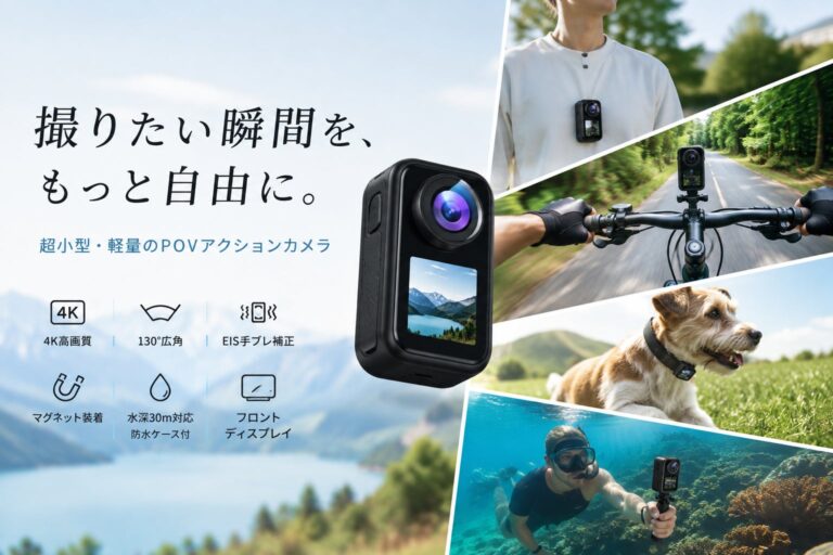 L&Lライブリーライフ、マグネット装着と4K撮影に対応した超小型POVアクションカメラを発売