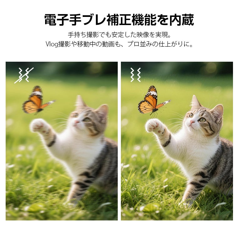 Lively Life、AI自動顔追尾と4K高画質を搭載した「HJD05」Vlogカメラに新色ホワイトを追加|HJD05の製品スペック(3枚目)