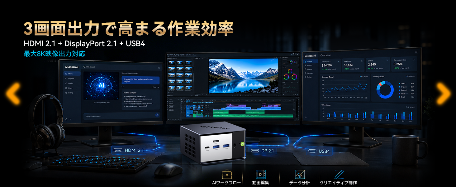 GMKtec、Ryzen AI 9 HX 470と64GBメモリを搭載したプレミアムAIミニPC「EVO-X1 Pro」を発売｜取扱サイト