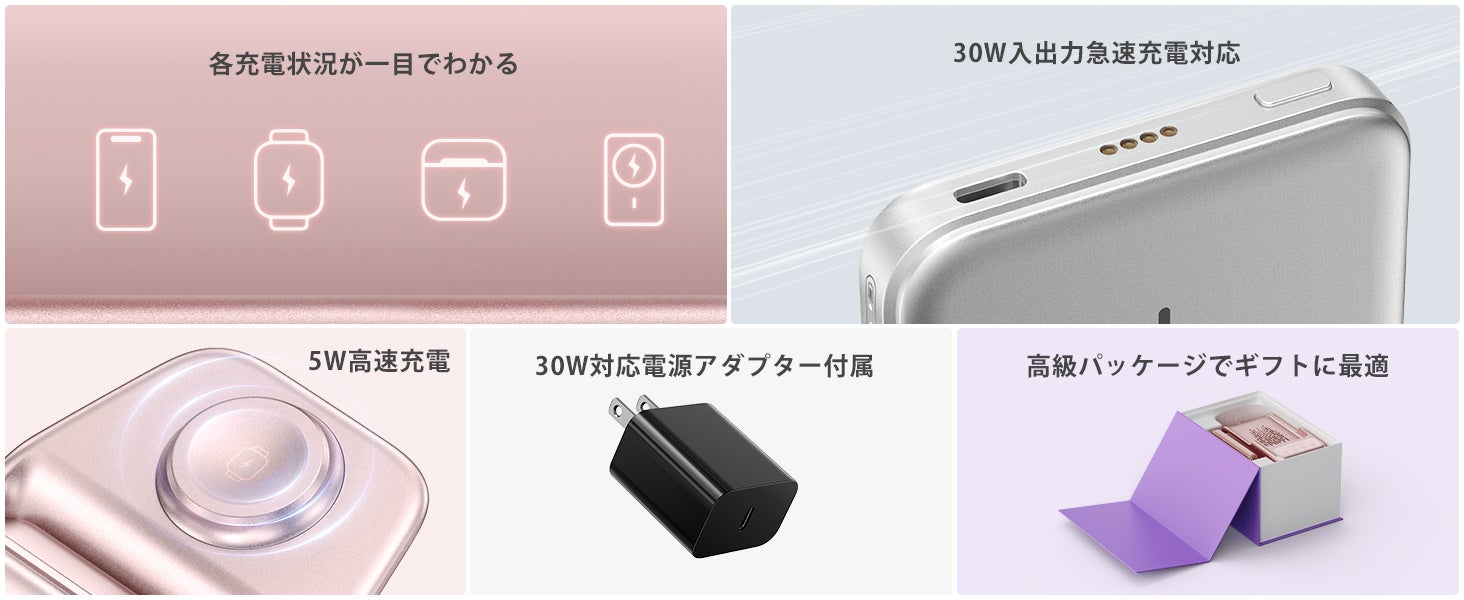 RORRY、10000mAhの脱着式モバイルバッテリーを備えた4in1充電ステーションを発売 - 画像4