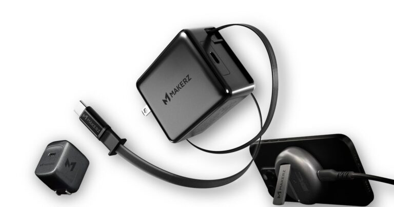 メイカーズ、1mの巻取り式USBケーブルを内蔵した67W急速充電器「SOLIDZ Power Charger Model IS」を発売
