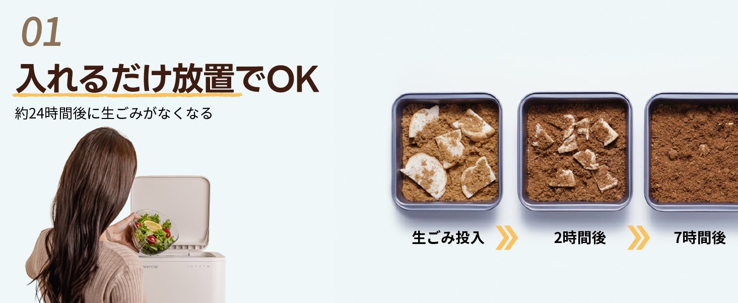 イーナチュレ、ハイブリッド式生ごみ処理機「Reencle Basic」を2026年8月14日より一般販売開始|Reencle Basicの製品仕様