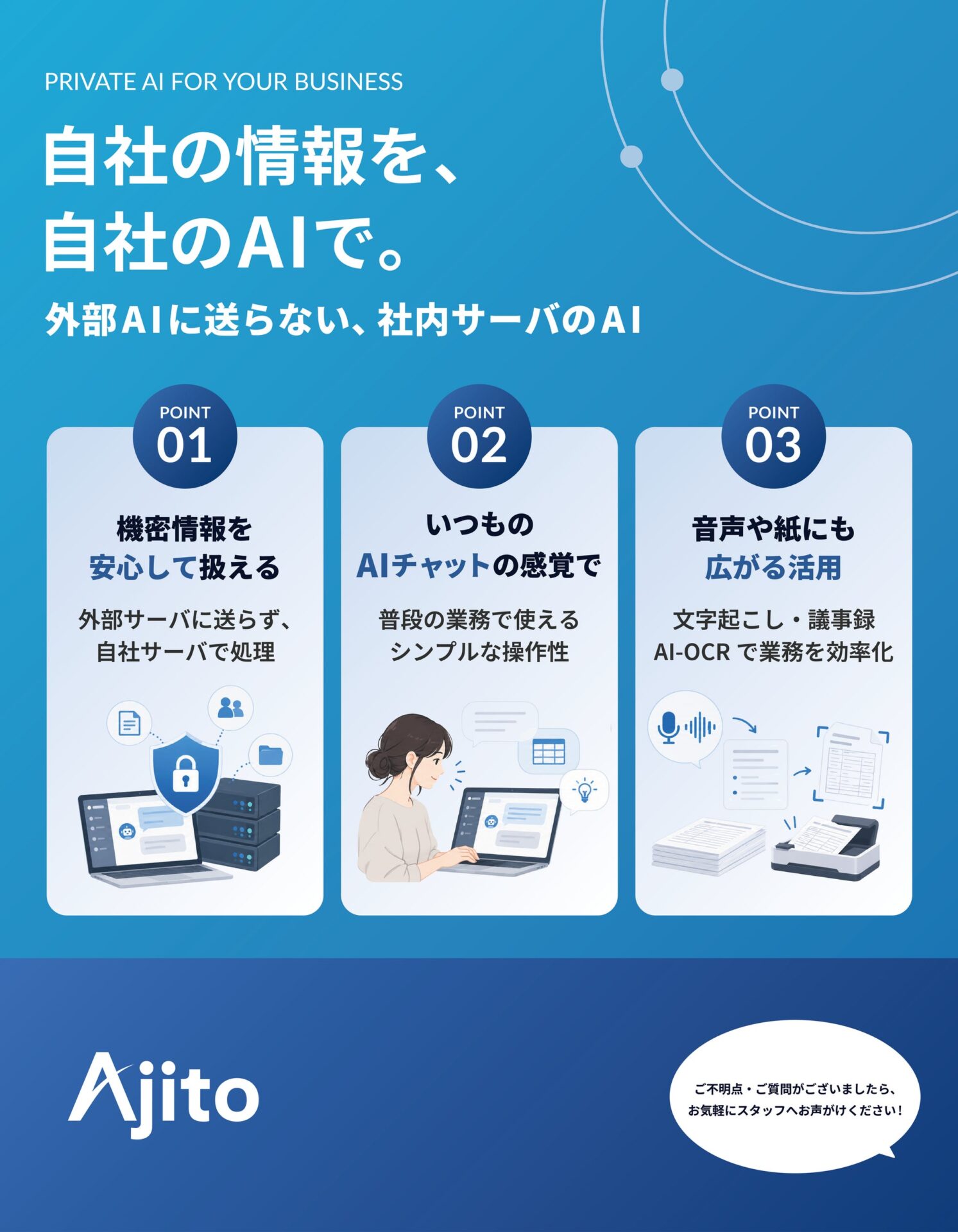 株式会社relation、社内設置型AIサーバと業務サービス「Ajito」を発表