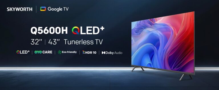 スカイワース、最新世代QLED+搭載のチューナーレススマートテレビ「Q5600H」シリーズを発売
