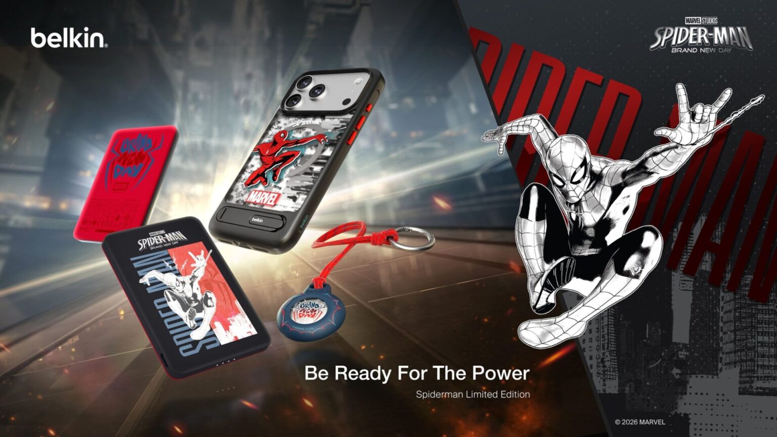 ベルキン、スパイダーマン限定モデルのモバイルバッテリーを発売