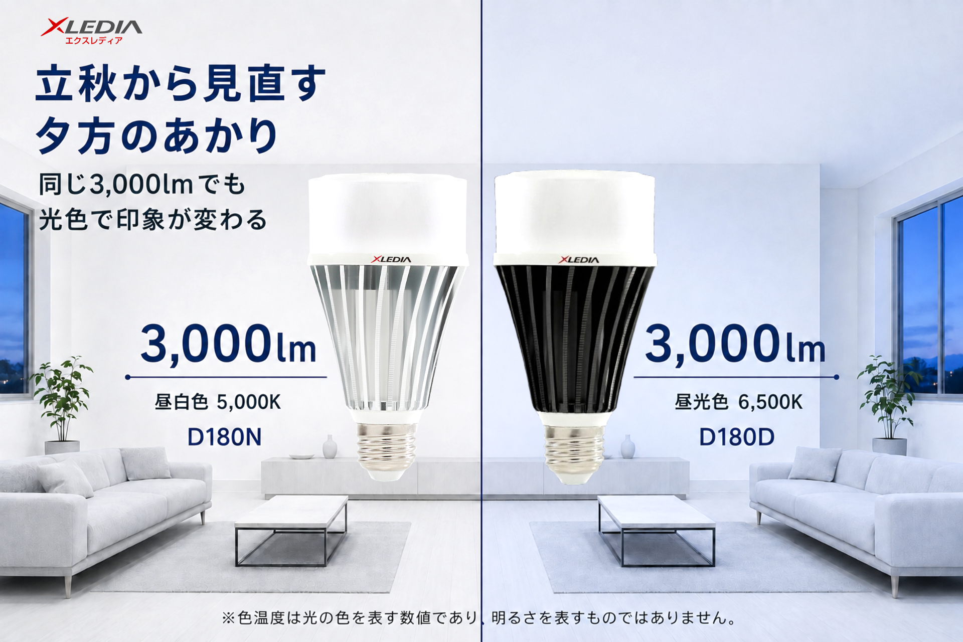 日本エクスレディア、立秋に合わせたLED電球の選び方と明るさ・光色の違いを解説|LED電球選びで確認したい4つの項目