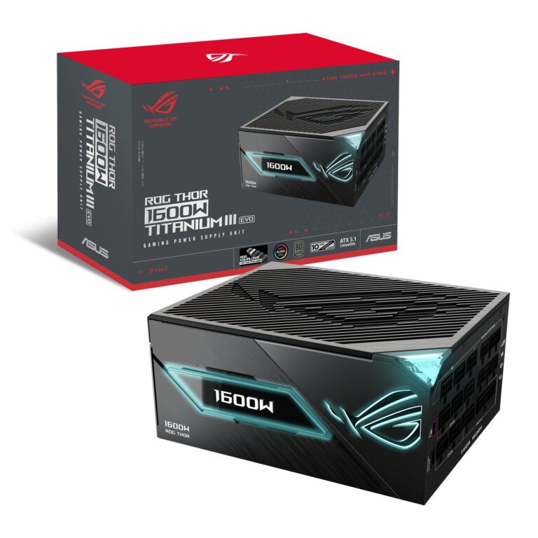 ASUS、ROG Equalizerケーブル付属の1600W ATX電源「ROG-THOR-1600T3-GAMING-EVO」など3モデルを発表