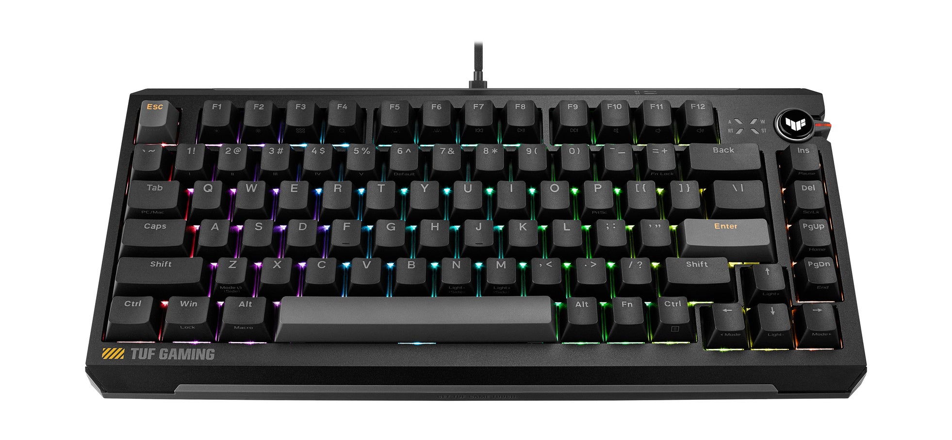 ASUS、磁気スイッチとラピッドトリガー採用の75%ゲーミングキーボード「TUF Gaming K4 Magnetic」を発売|主な製品特徴(2枚目)