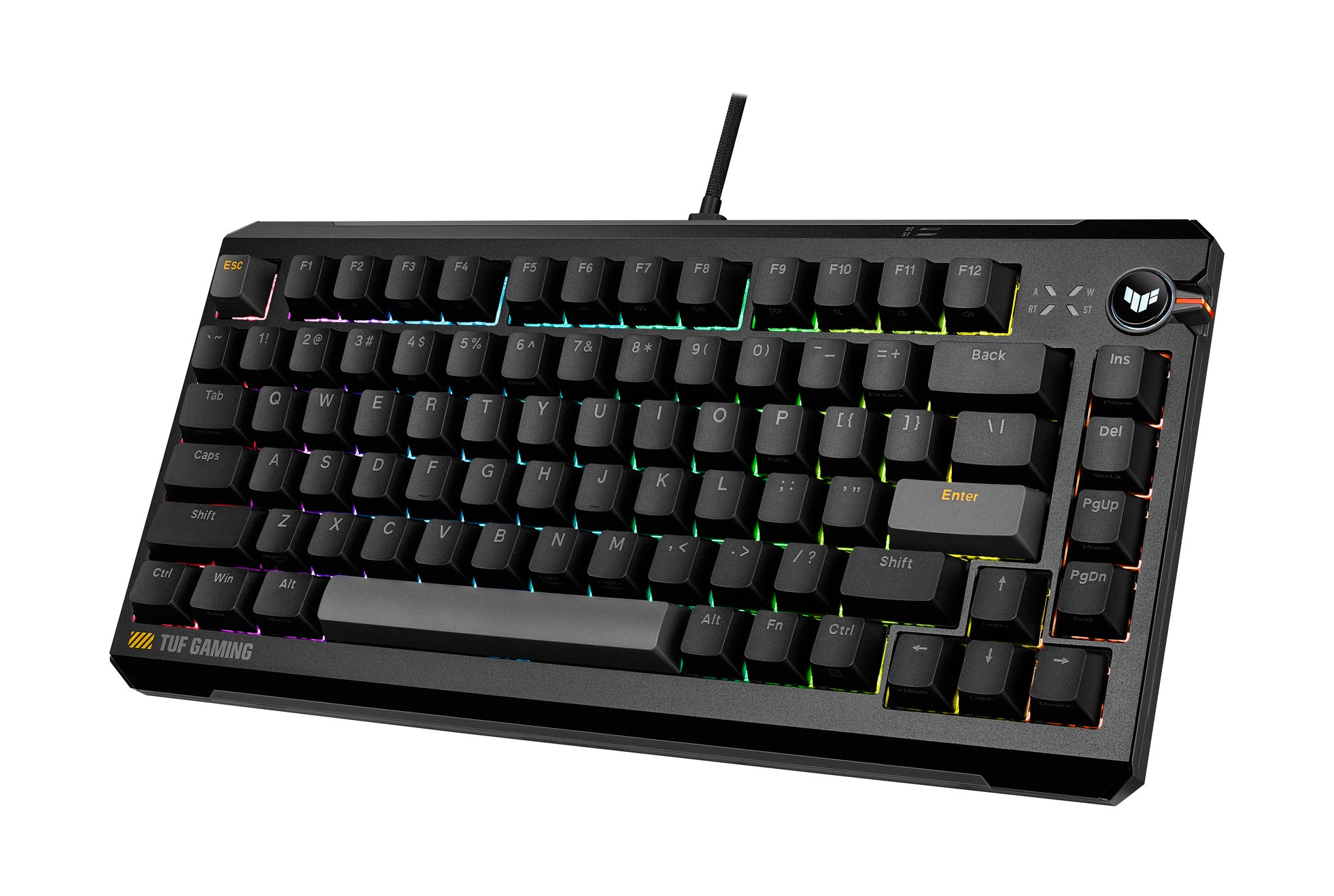 ASUS、磁気スイッチとラピッドトリガー採用の75%ゲーミングキーボード「TUF Gaming K4 Magnetic」を発売|主な製品特徴