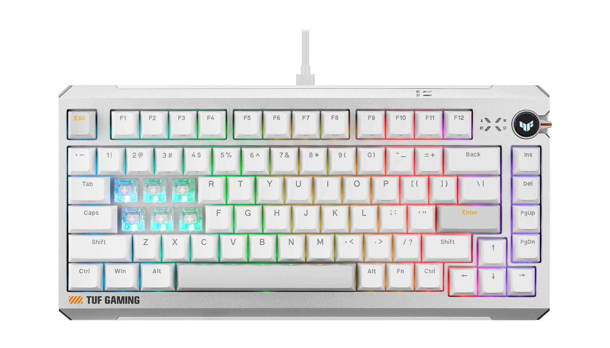 ASUS、磁気スイッチとラピッドトリガー採用の75%ゲーミングキーボード「TUF Gaming K4 Magnetic」を発売|主な製品特徴(4枚目)