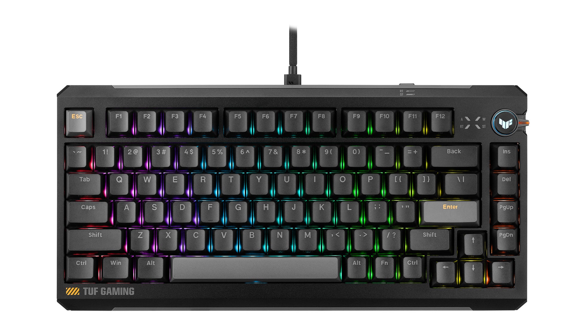 ASUS、磁気スイッチとラピッドトリガー採用の75%ゲーミングキーボード「TUF Gaming K4 Magnetic」を発売|TUF Gaming K4 Magneticの主要スペック