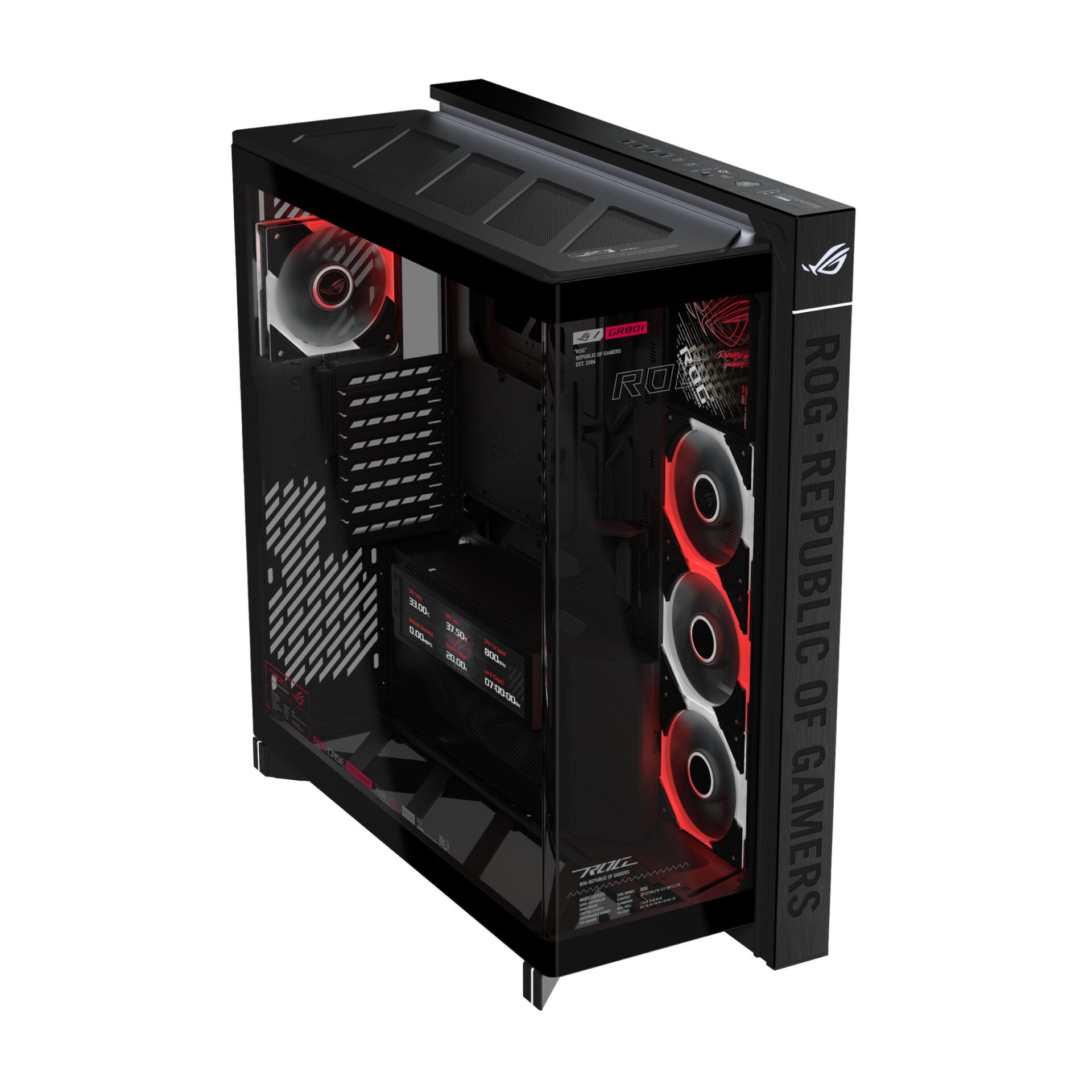 ASUS JAPAN、最大14基のファンが搭載可能な液晶付きPCケース「ROG CRONOX ARGB」などを発表