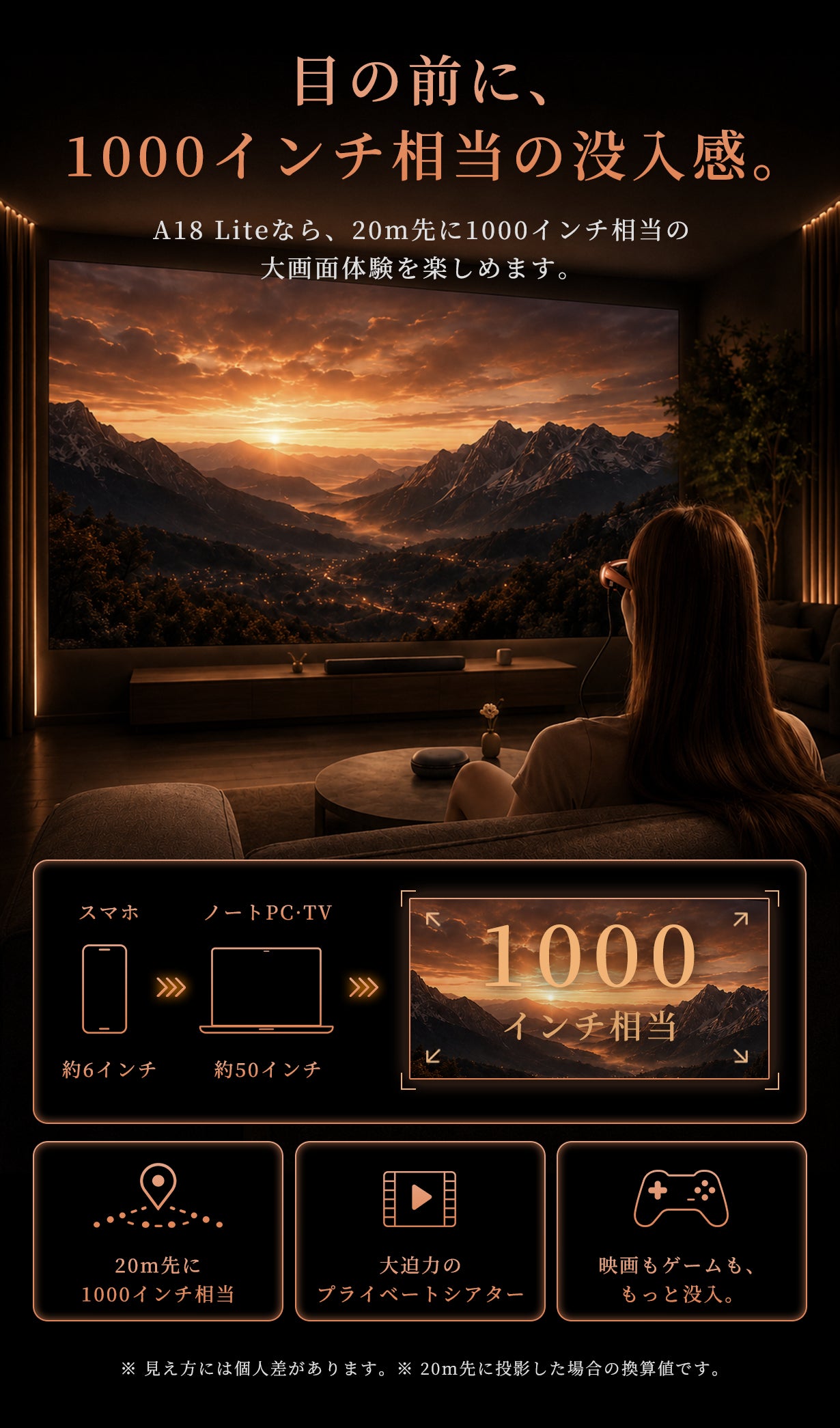 株式会社RT、1000インチ相当の大画面を楽しめるワイヤレスウェアラブルディスプレイ「A18 Lite」を発表｜快適な装着感と調整機能（7枚目）