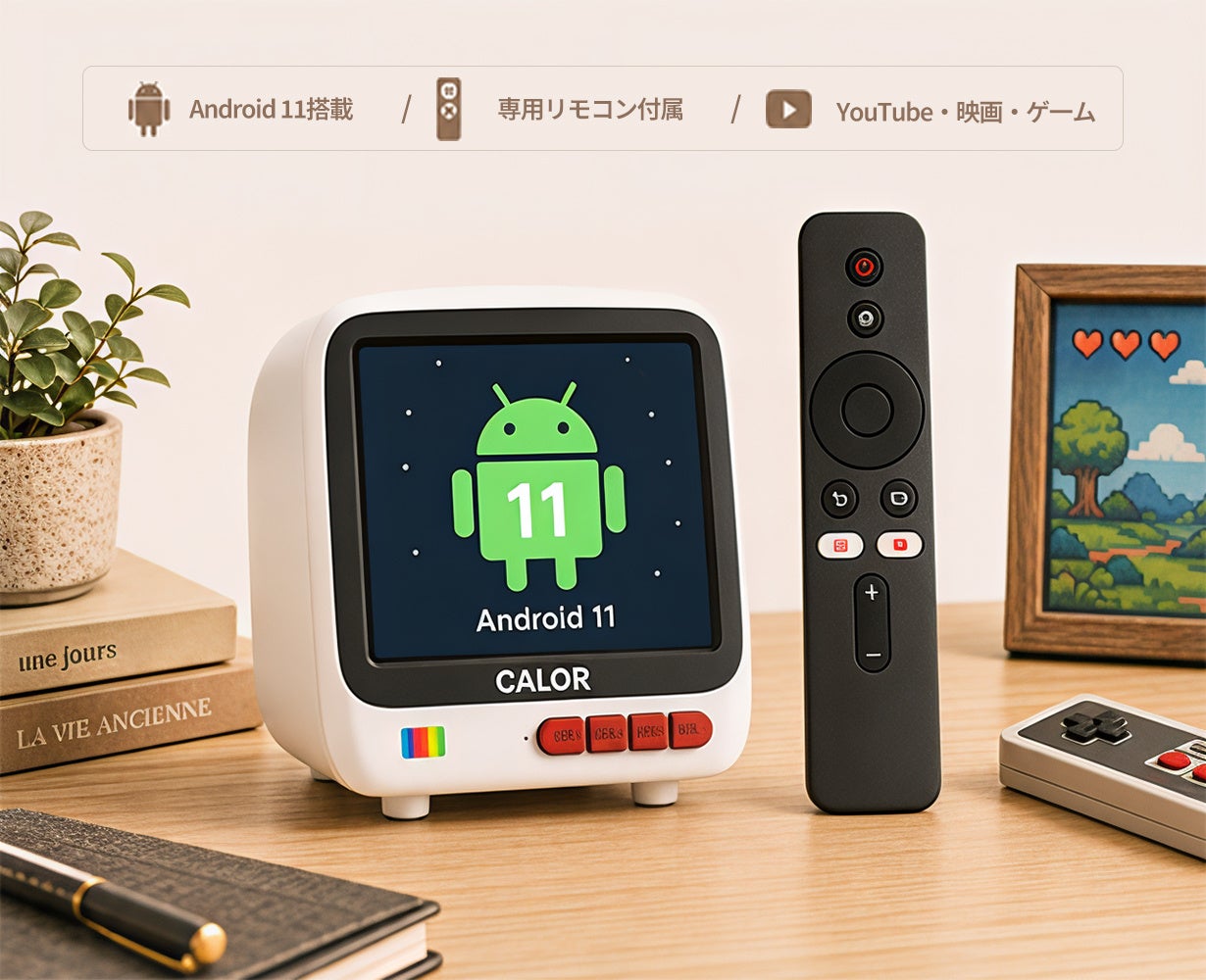 株式会社RT、ブラウン管テレビ型デザインの超ミニAndroid TV「CaloR C1」をMakuakeにて発売開始｜外部接続と拡張性の詳細（5枚目）