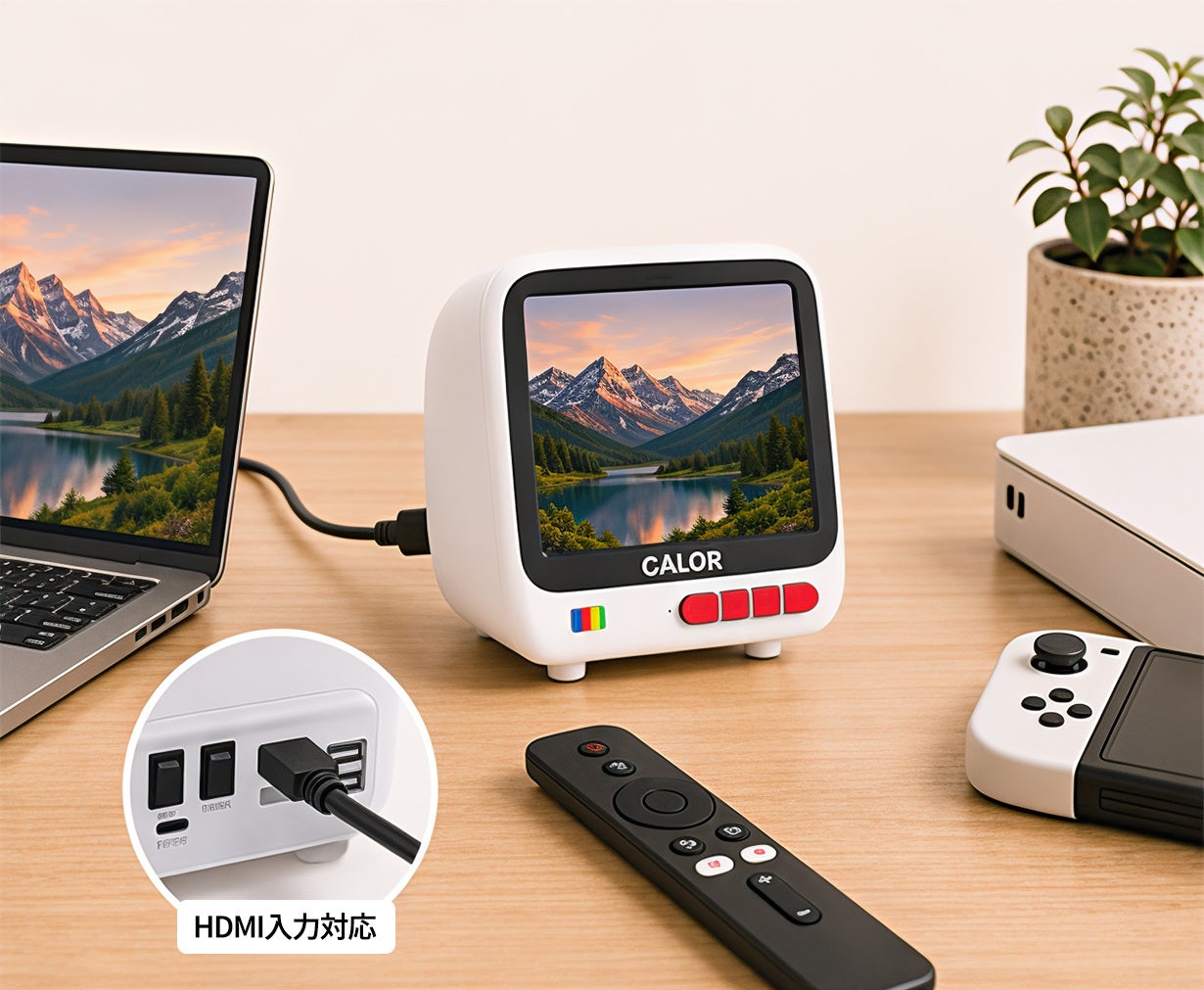 株式会社RT、ブラウン管テレビ型デザインの超ミニAndroid TV「CaloR C1」をMakuakeにて発売開始｜外部接続と拡張性の詳細（8枚目）