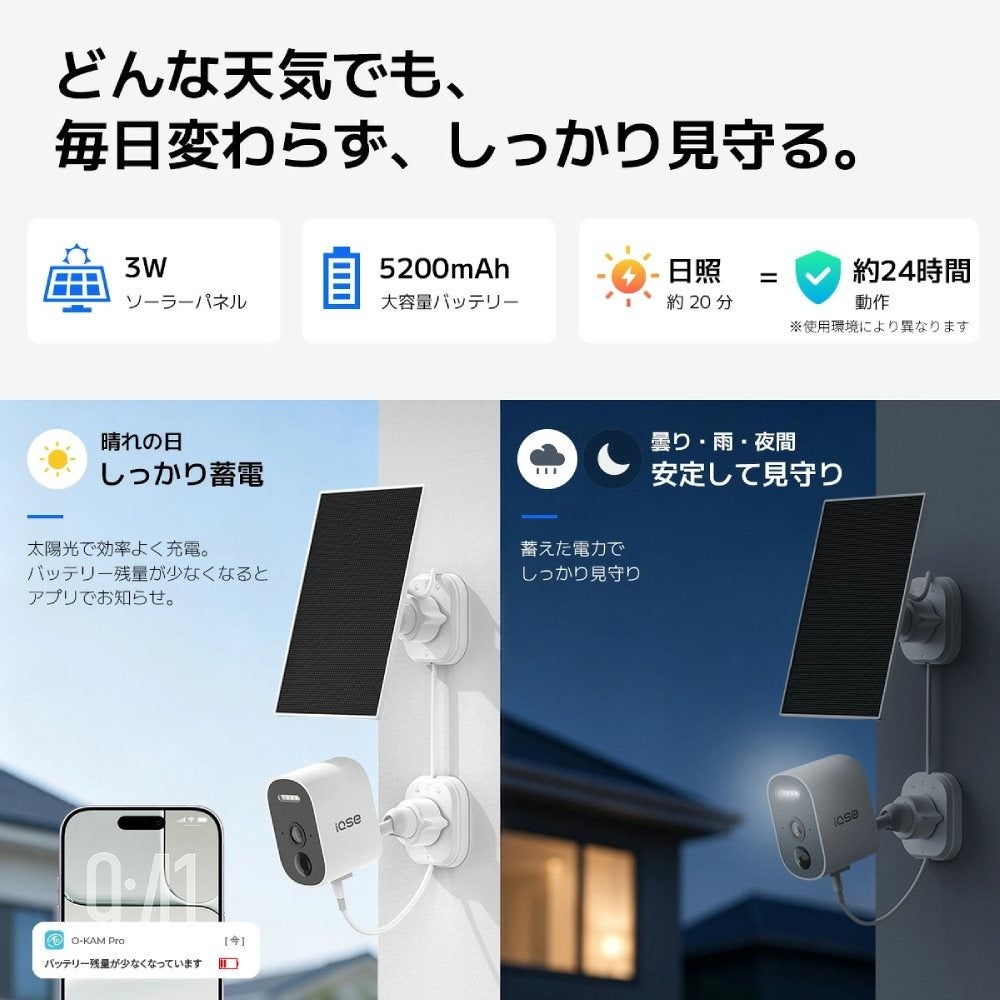 華視時代、分離式ソーラーパネル採用の屋外防犯カメラ「IQSE-K3」を発売｜AI人物認識と効率的な映像確認機能