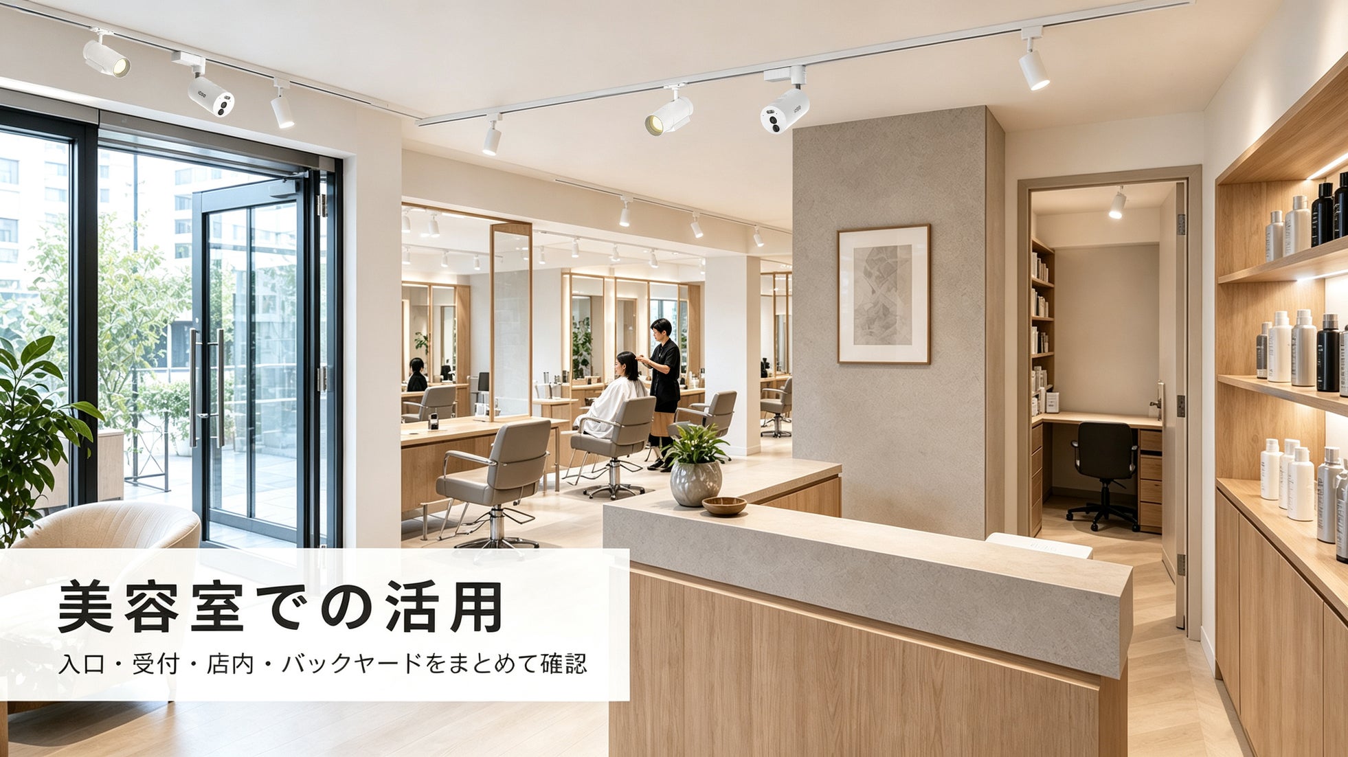 華視時代、ダクトレール直付け型ワイヤレス防犯カメラ「IQSE-G1」のカメラ4台＋NVR一体型モニターセットを発売｜カメラの機能と製品概要