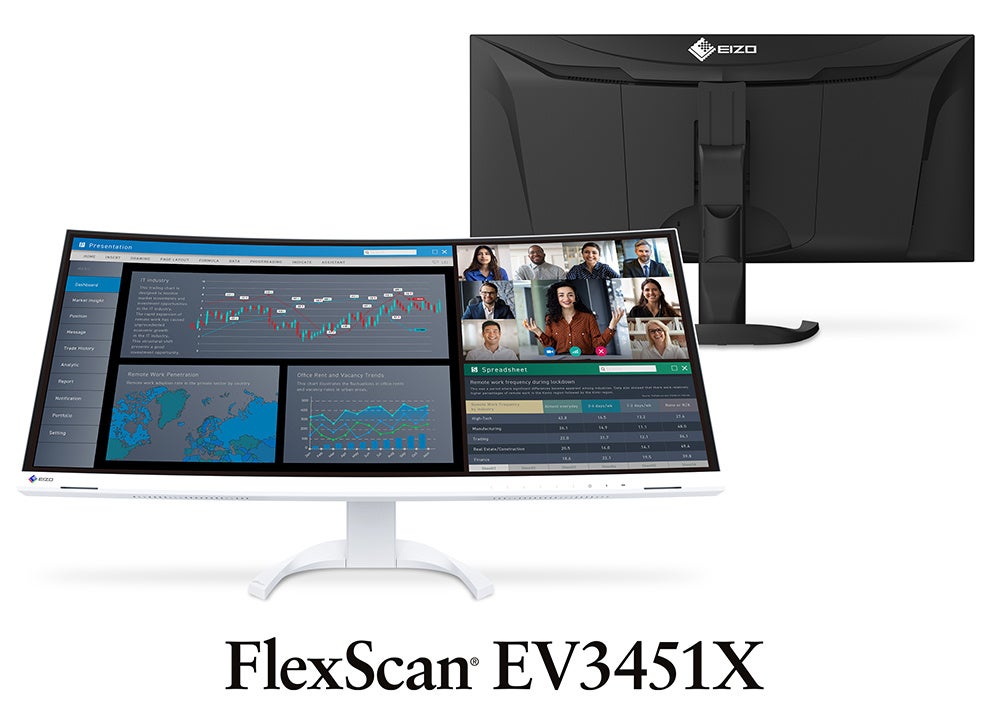 EIZO、世界初の7年間標準保証を実現した34.1型ウルトラワイド曲面モニター「FlexScan EV3451X」を9月18日に発売