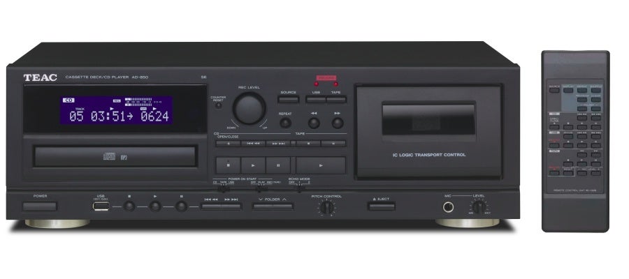 ティアック、カセット・CD・USB対応複合機『AD-850-SE』のブラックモデルを発売|カセットテープやCD、USBメモリー間のダビングに対応